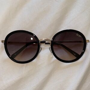 Quay Australia Black Oversized Sunglasses with Gradient Lenses